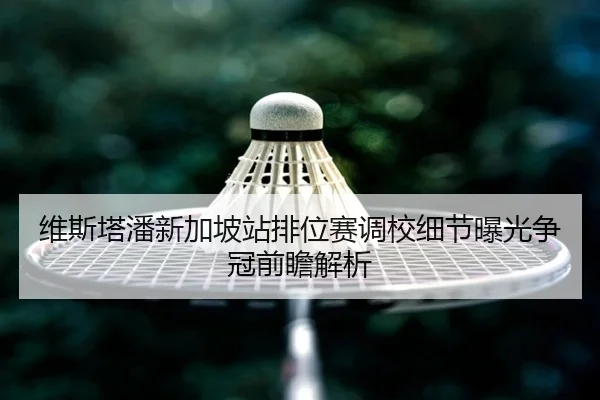 维斯塔潘新加坡站排位赛调校细节曝光争冠前瞻解析（LEYU）